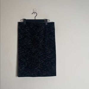 Ann Taylor Black Heathered Pencil Skirt
